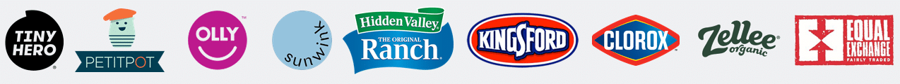 Nourishing Food Marketing Client Logos tiny hero petit pot olly sunwink hidden valley ranch kingsford clorox zellee organic equal exchange